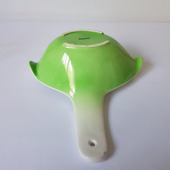 Vintage JAPAN No Drip Gravy Separator Gravy Boat Gravy Server Green Ceramic - Picture 14 of 16